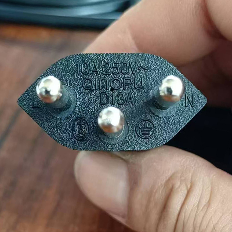 瑞士三芯D13A插头电源线